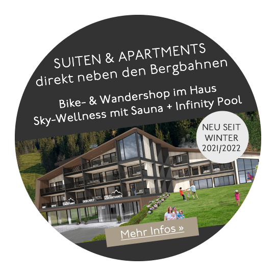 Suiten und Apartments im neuen Aparthotel JoAnn direkt an der Bergbahn mit Sommerliftbetrieb